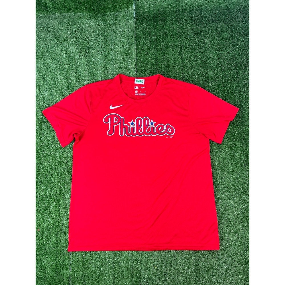Nike Philadelphia Phillies MLB Red Performance T-Shirt Mens Large 66 Graphic